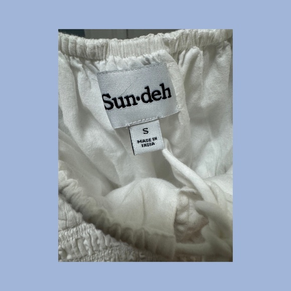 Aritzia Coquette White Puff Sleeve Kay Babydoll Dress - Picture 4 of 7